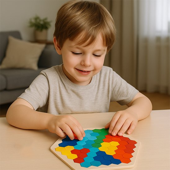 casse tete en bois enfant assemblage colore