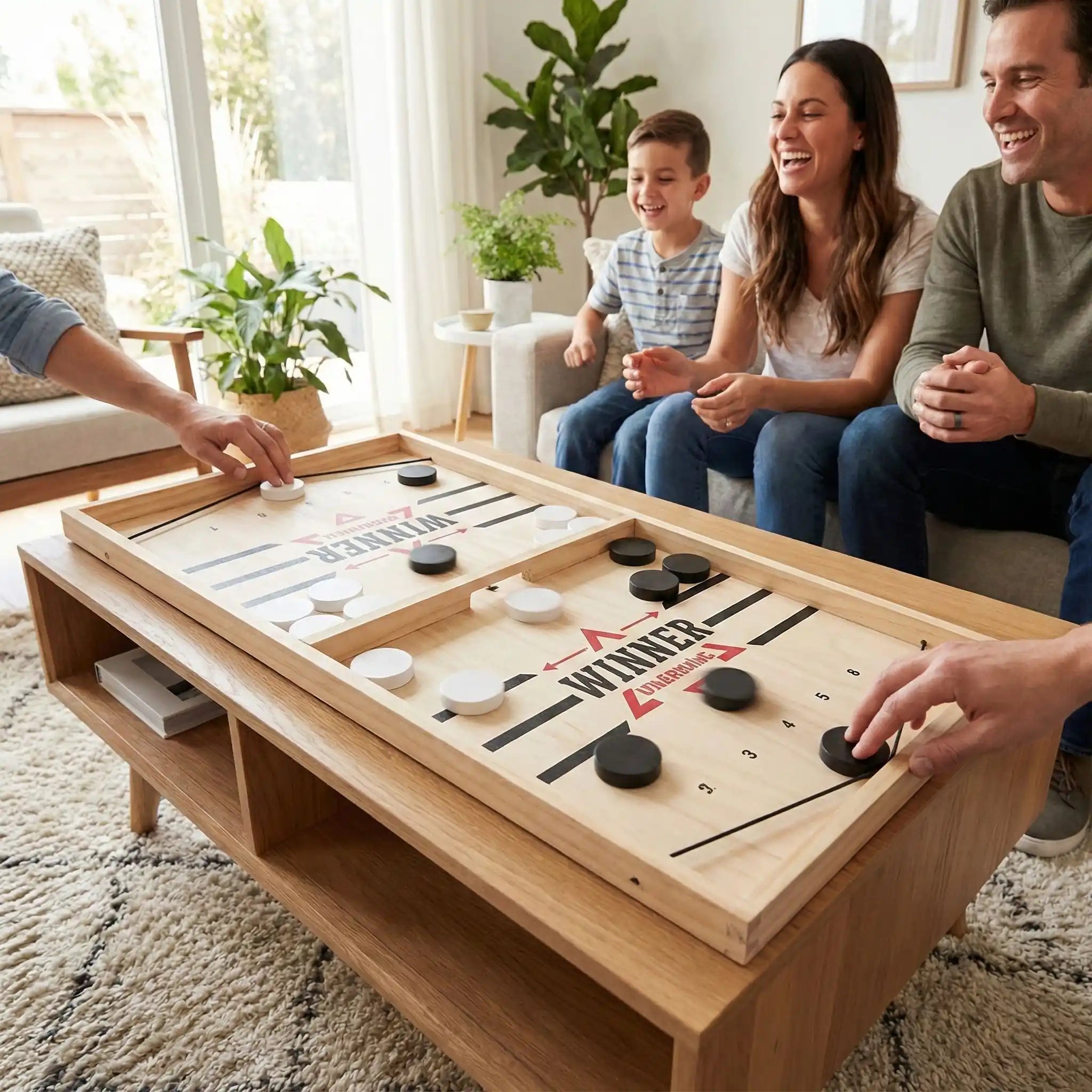 jeu de societet a 2 famille rire partage salon