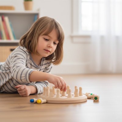 jeux de reflexion enfant joue sol bois