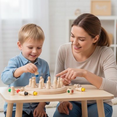 jeux de reflexion mere fils apprentissage strategie