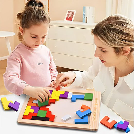 puzzle en bois enfant jeu parent enfant