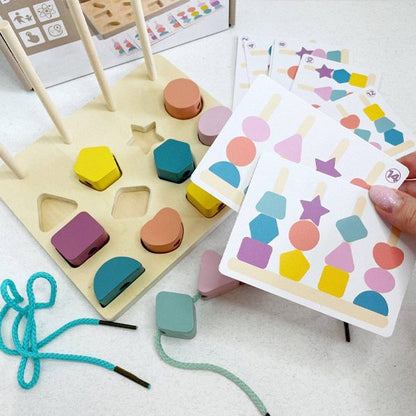 puzzle enfant cartes defis formes couleurs bois